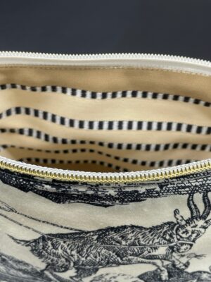 Trousse de maquillage en Toile de Jouy Upcyclée